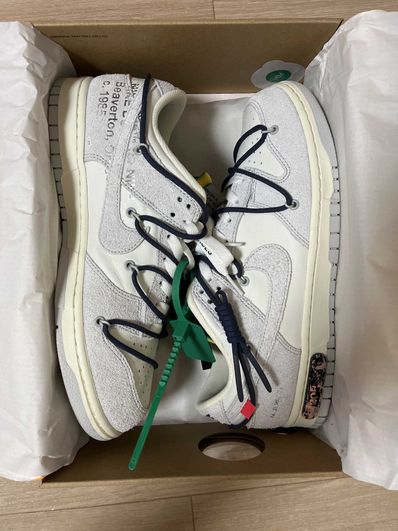 Off-White × Nike Dunk Low "Sail/Neutral Grey/Gridiron"