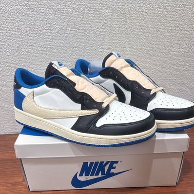 Travis Scott × fragment design × Nike Air Jordan 1 Low OG SP "Military Blue"