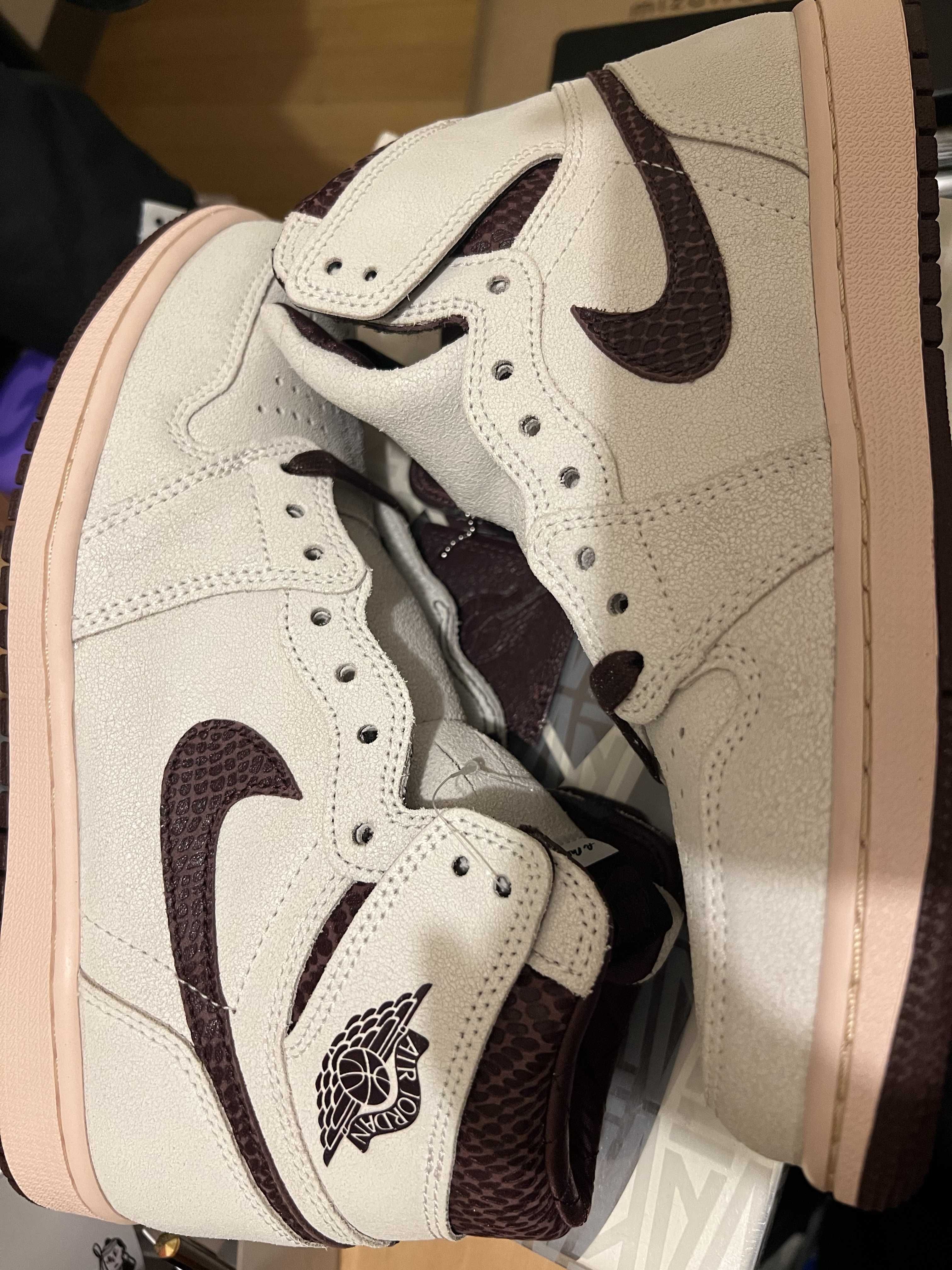 A Ma Maniere × Nike Air Jordan 1 Retro High OG "Sail and Burgundy"