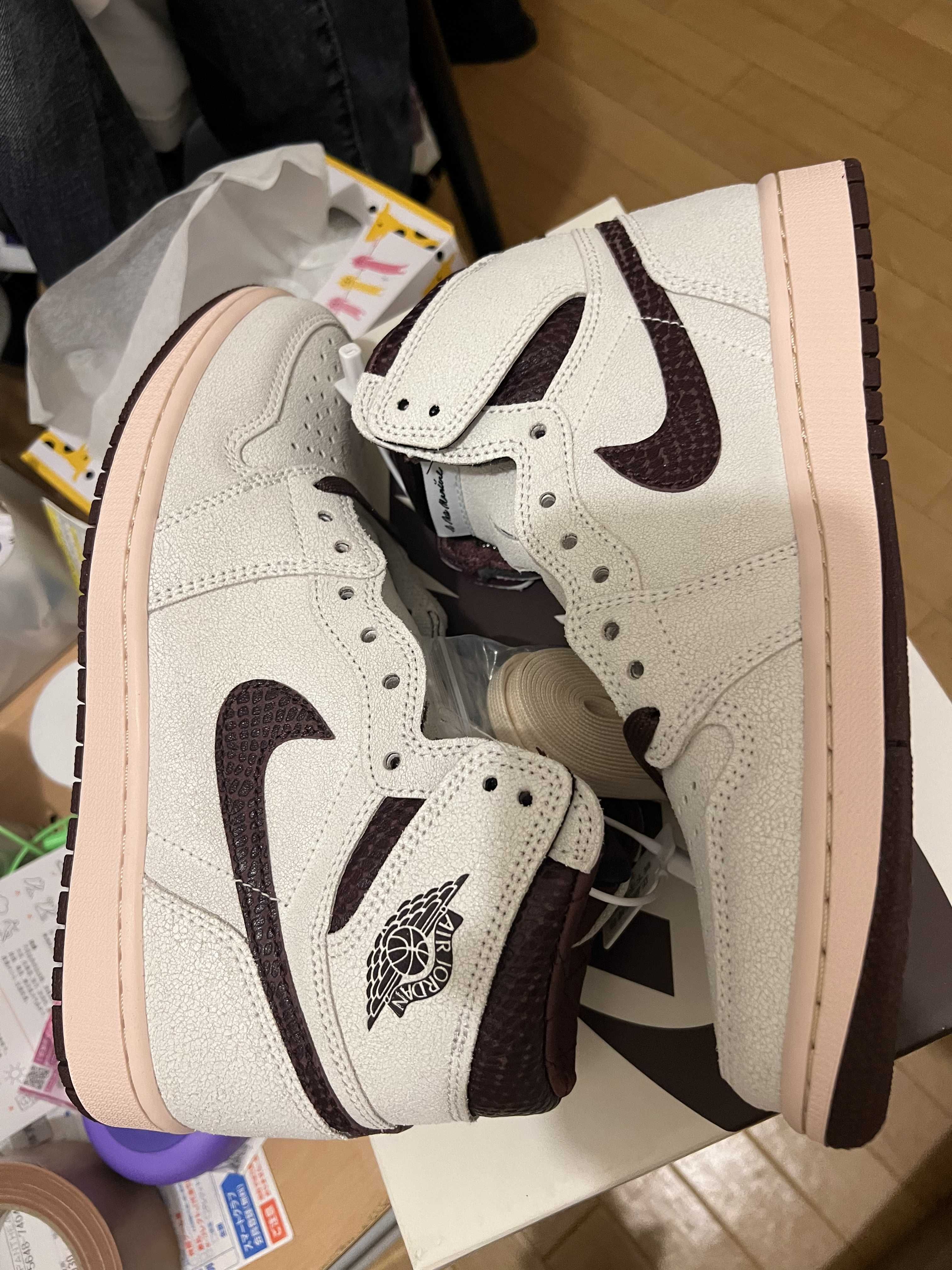 A Ma Maniere × Nike Air Jordan 1 Retro High OG "Sail and Burgundy"