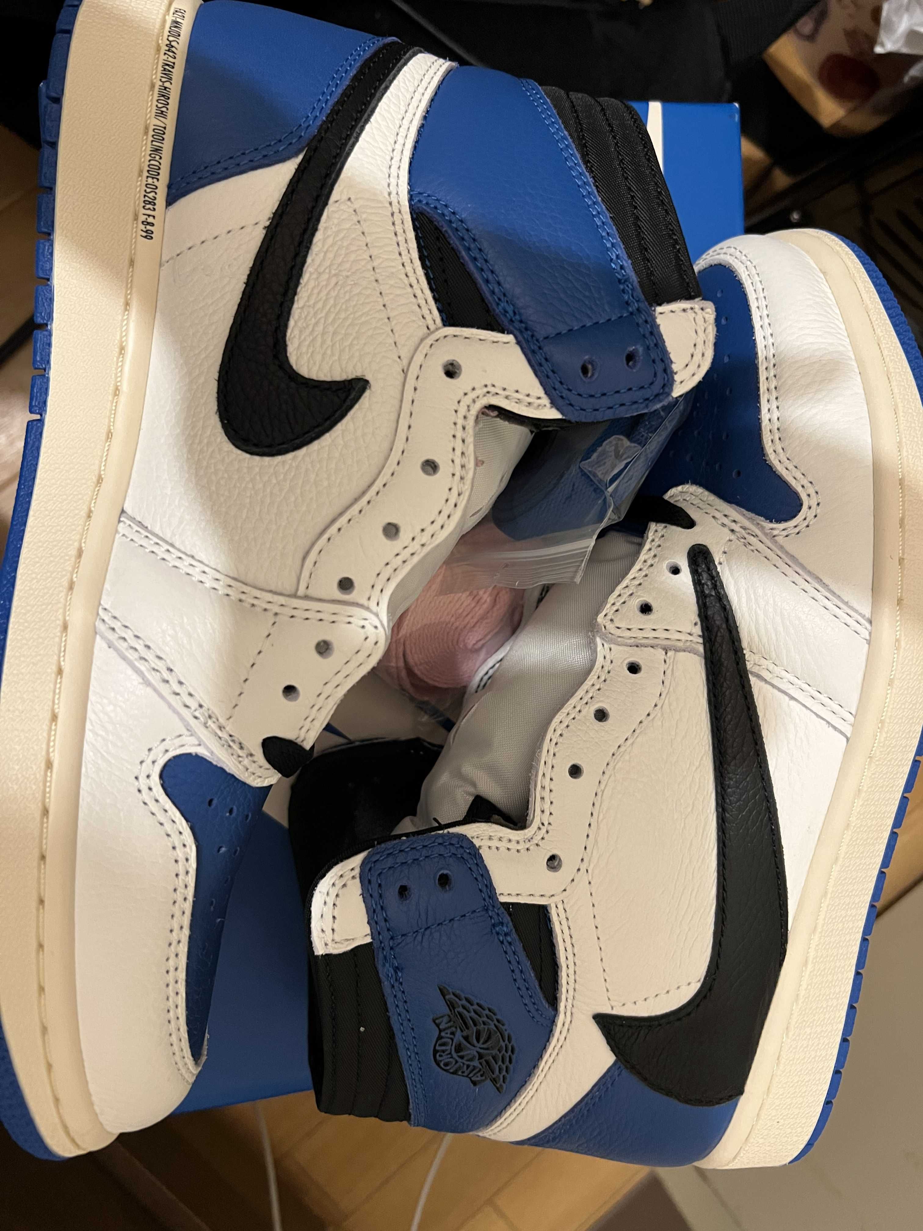 Travis Scott × fragment design × Nike Air Jordan 1 Retro High OG SP "Military Blue"