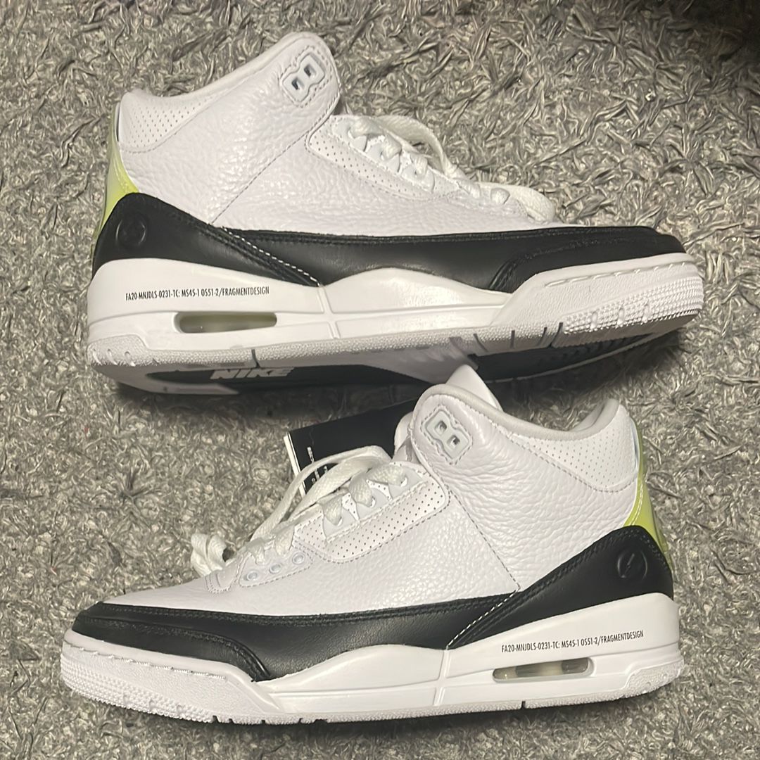 Fragment × Nike Air Jordan 3 "White/Black"