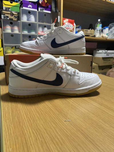 Nike SB Dunk Low "Orange Label White Navy"