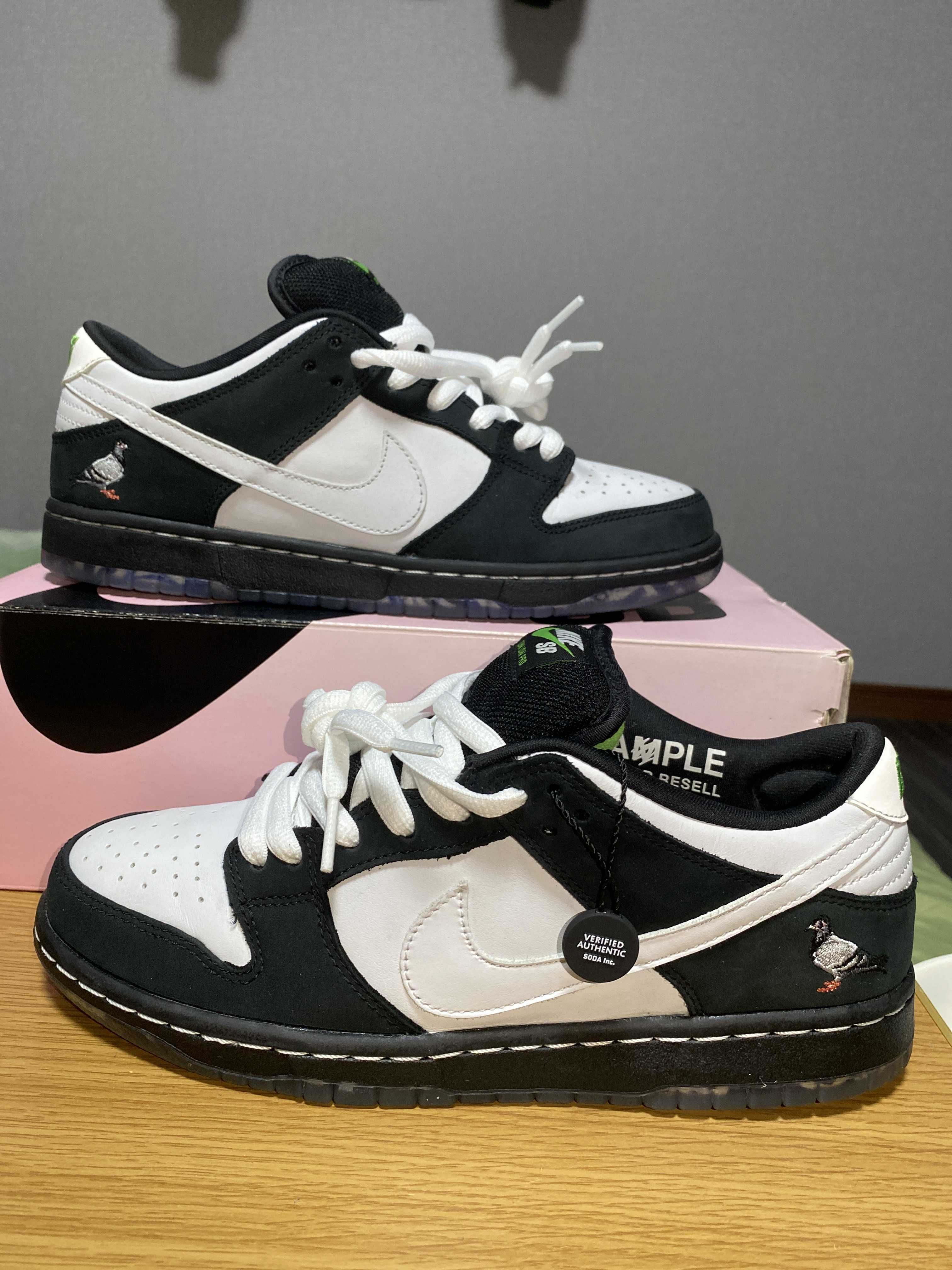 STAPLE × Nike SB Dunk Low "Pigeon Black/White"