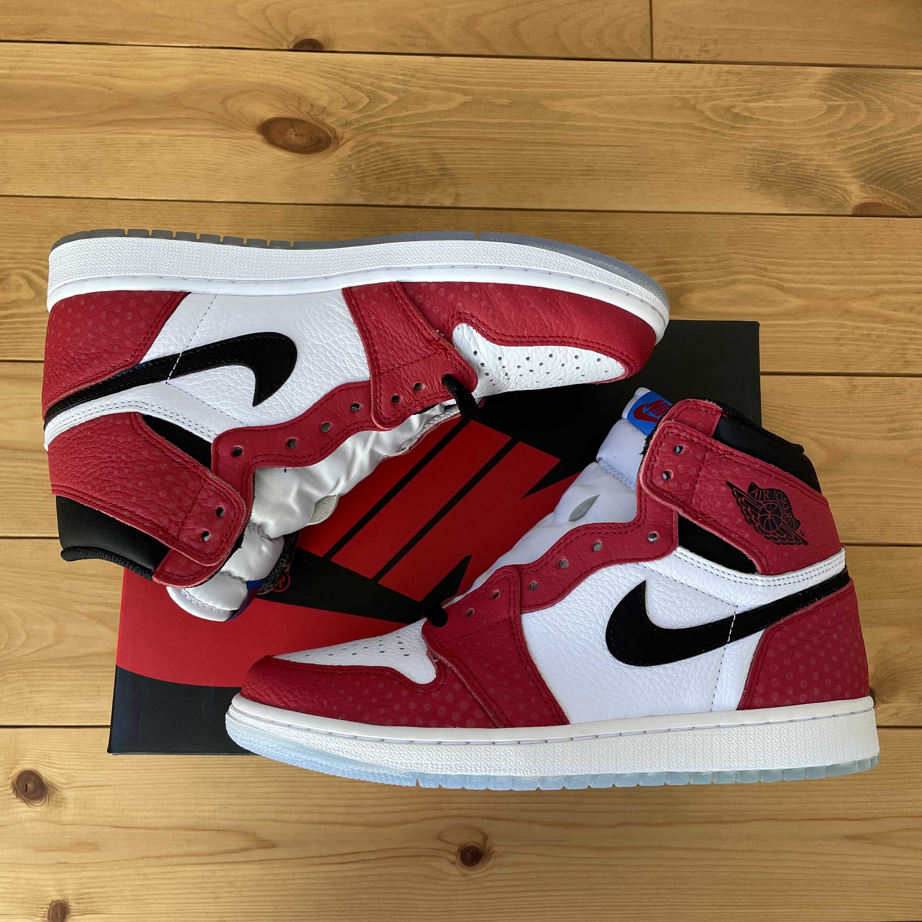 Spiderman × Nike Air Jordan 1 Origin Story "Gym Red/White/Photo Blue/Black"