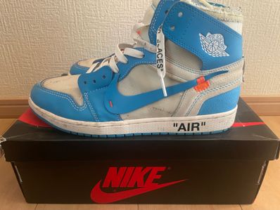 Off-White × Nike Air Jordan 1 High UNC "White/Dark Powder Blue"