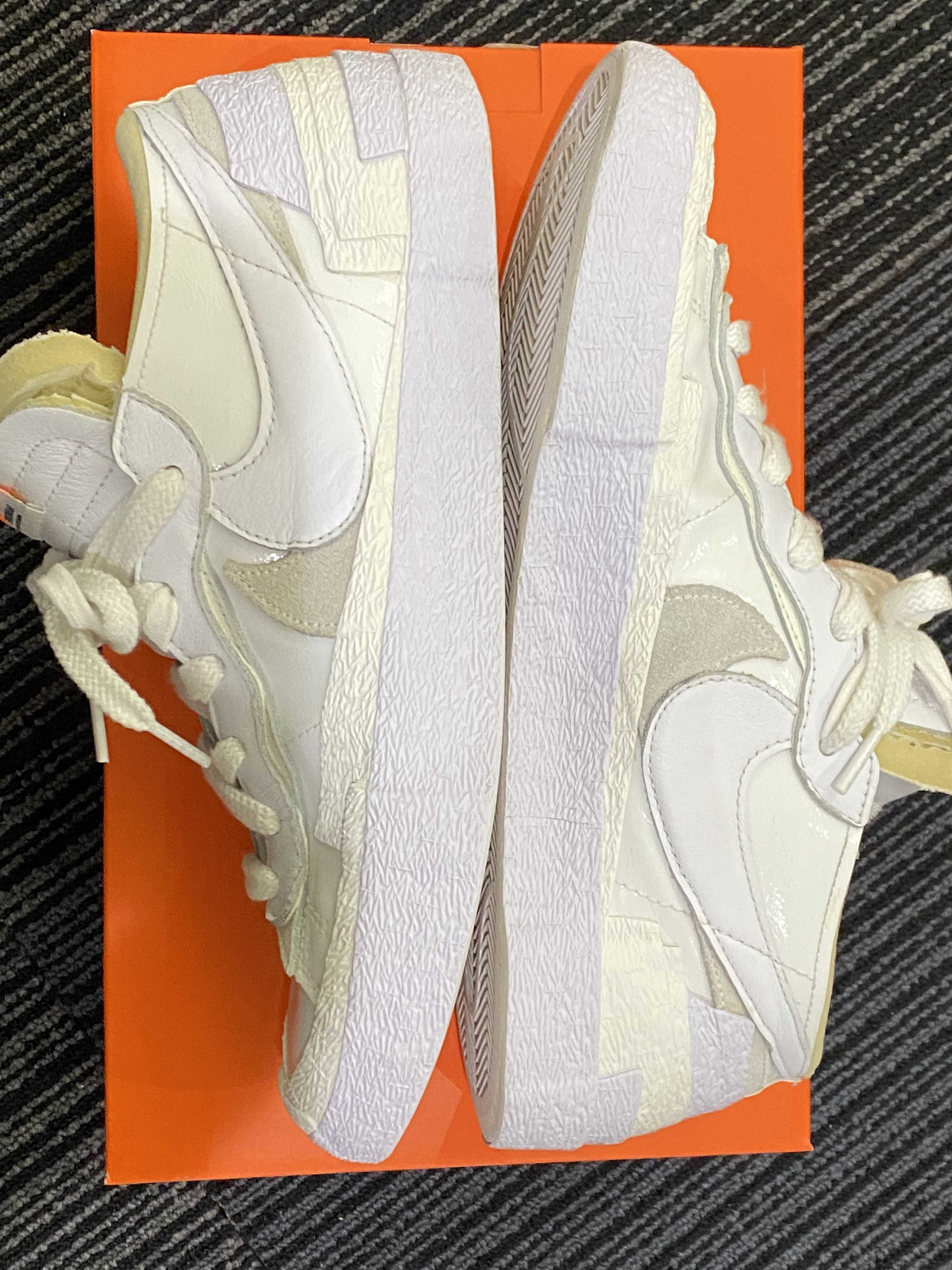 sacai × Nike Blazer Low "White Patent Leather"