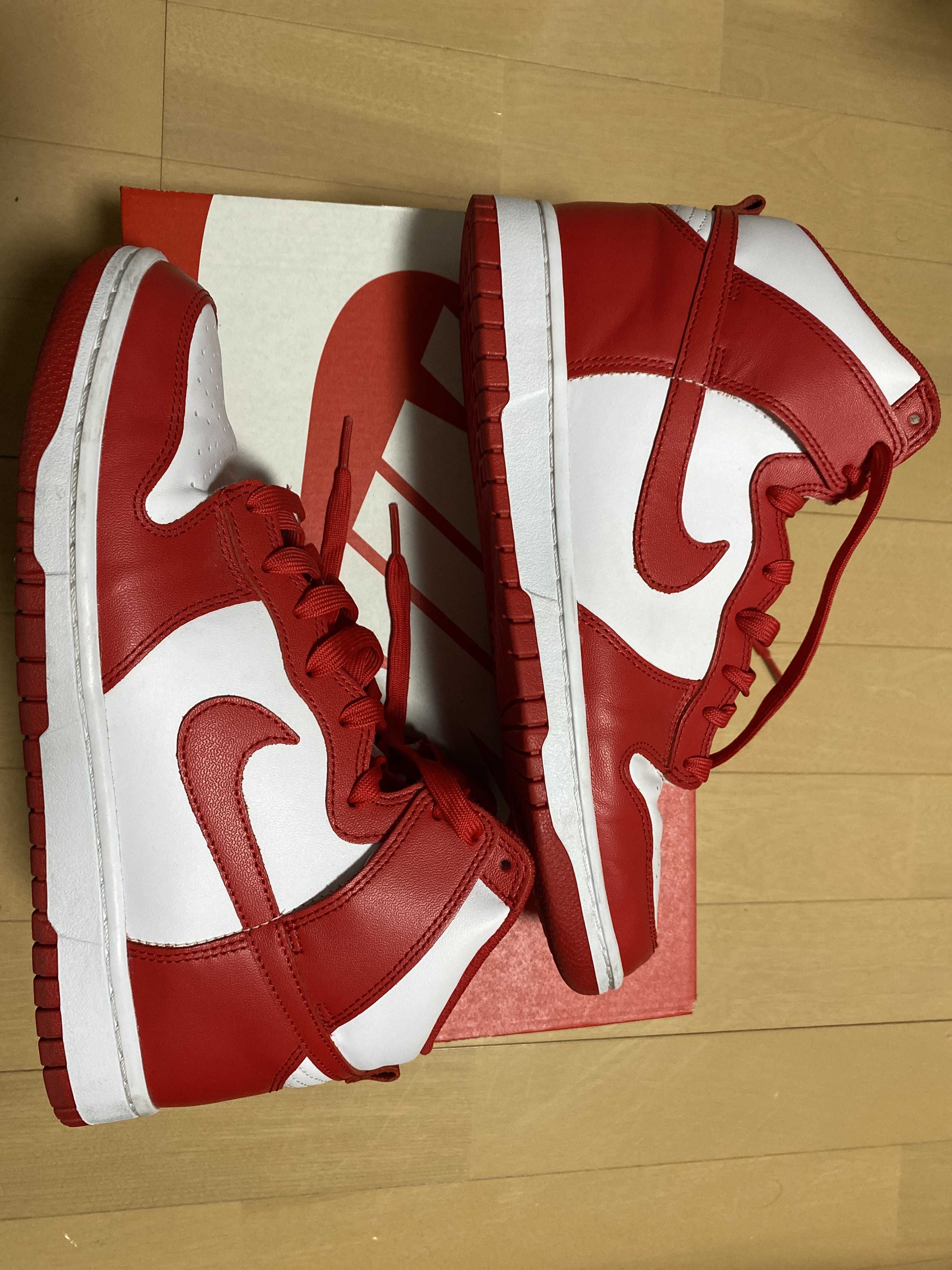 Nike Dunk High "Championship White and Red"
