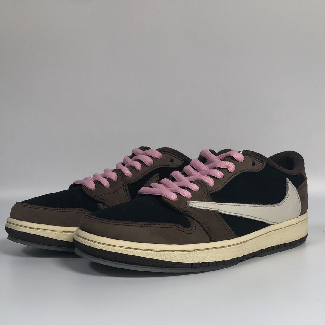 Travis Scott × Nike Air Jordan 1 Low OG SP-T "Black/Dark Mocha"