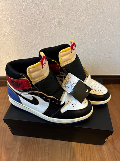 fragment design × UNION × Nike Air Jordan 1 High OG "Black/Varsity Red"