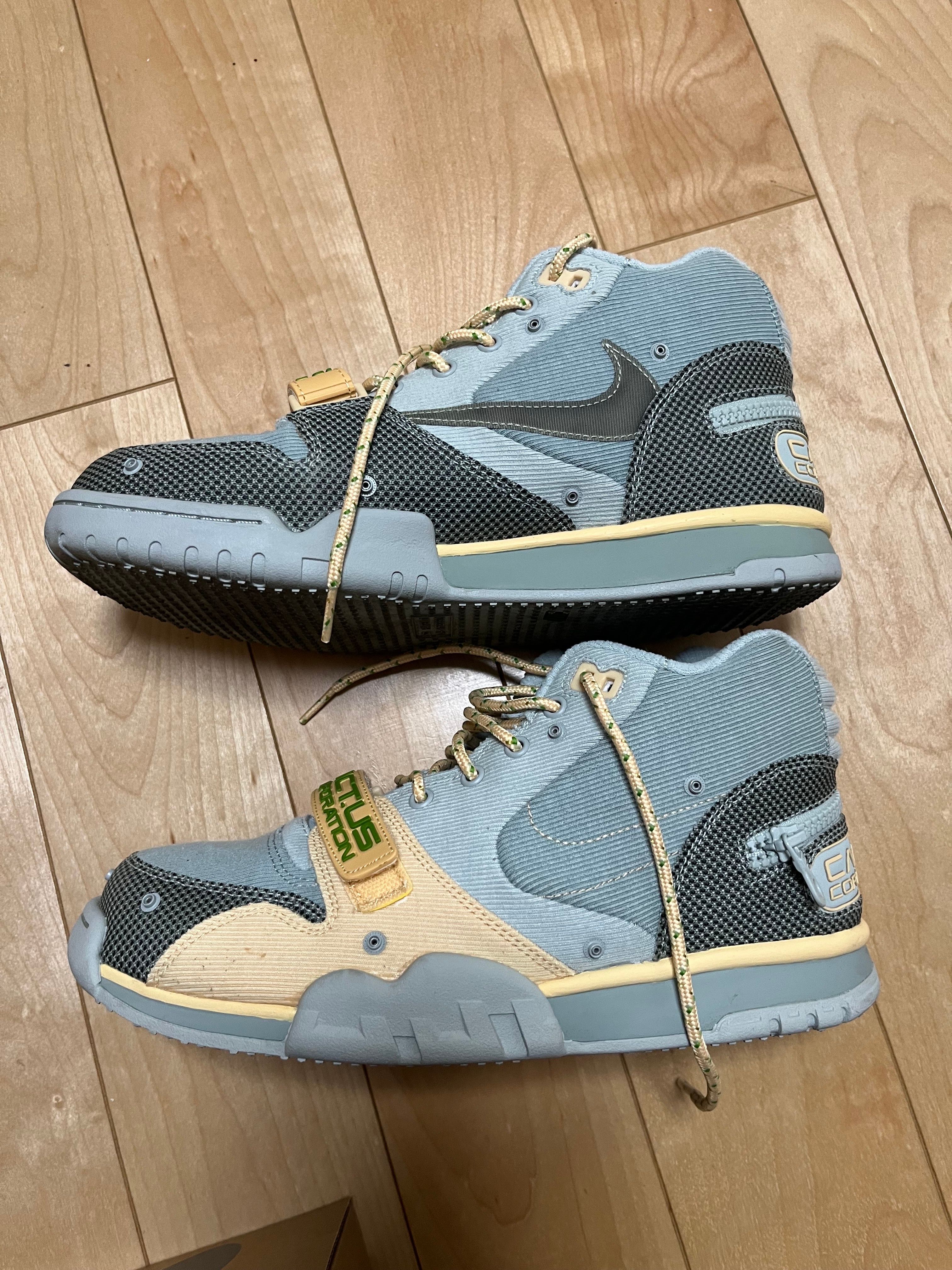 Travis Scott × Nike Air Trainer 1 SP "Grey Haze and Dusty Sage"
