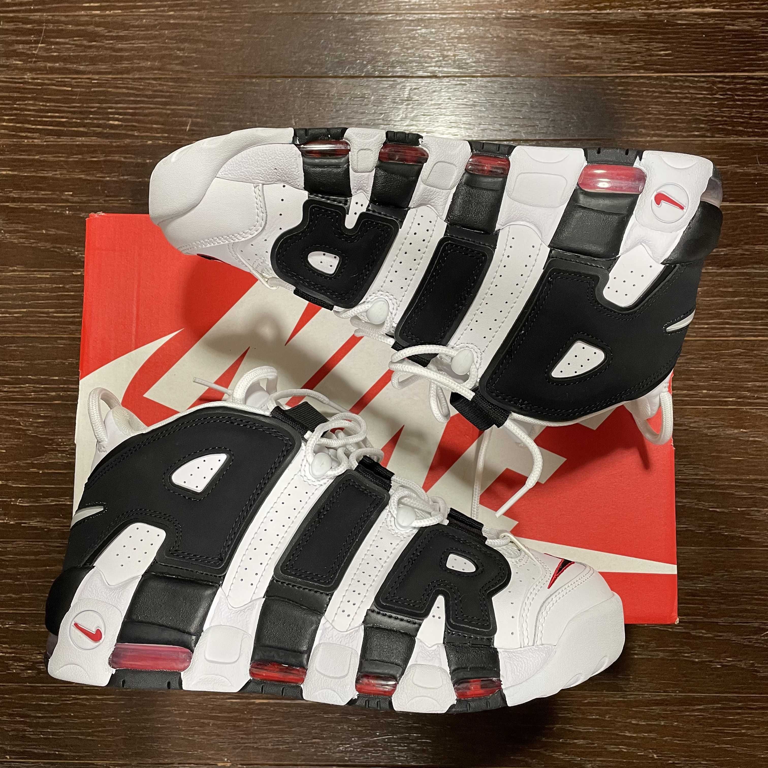 NIKE AIR MORE UPTEMPO "WHITE/BLACK/UNIVERSITY RED"(2020)