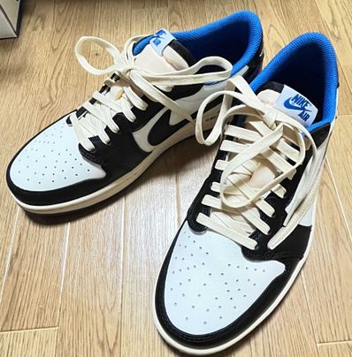 Travis Scott × fragment design × Nike Air Jordan 1 Low OG SP "Military Blue"