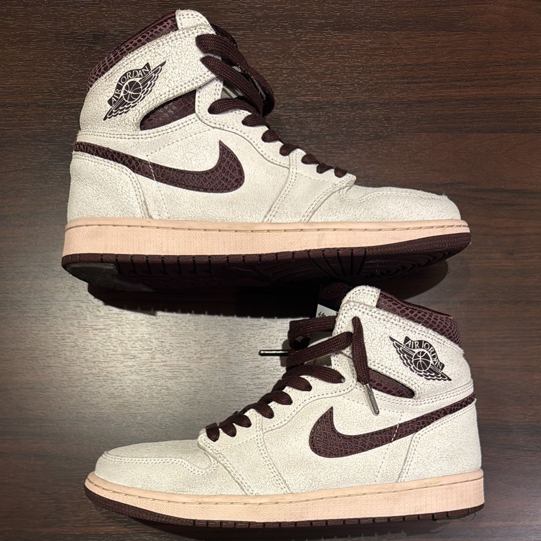 A Ma Maniere × Nike Air Jordan 1 Retro High OG "Sail and Burgundy"