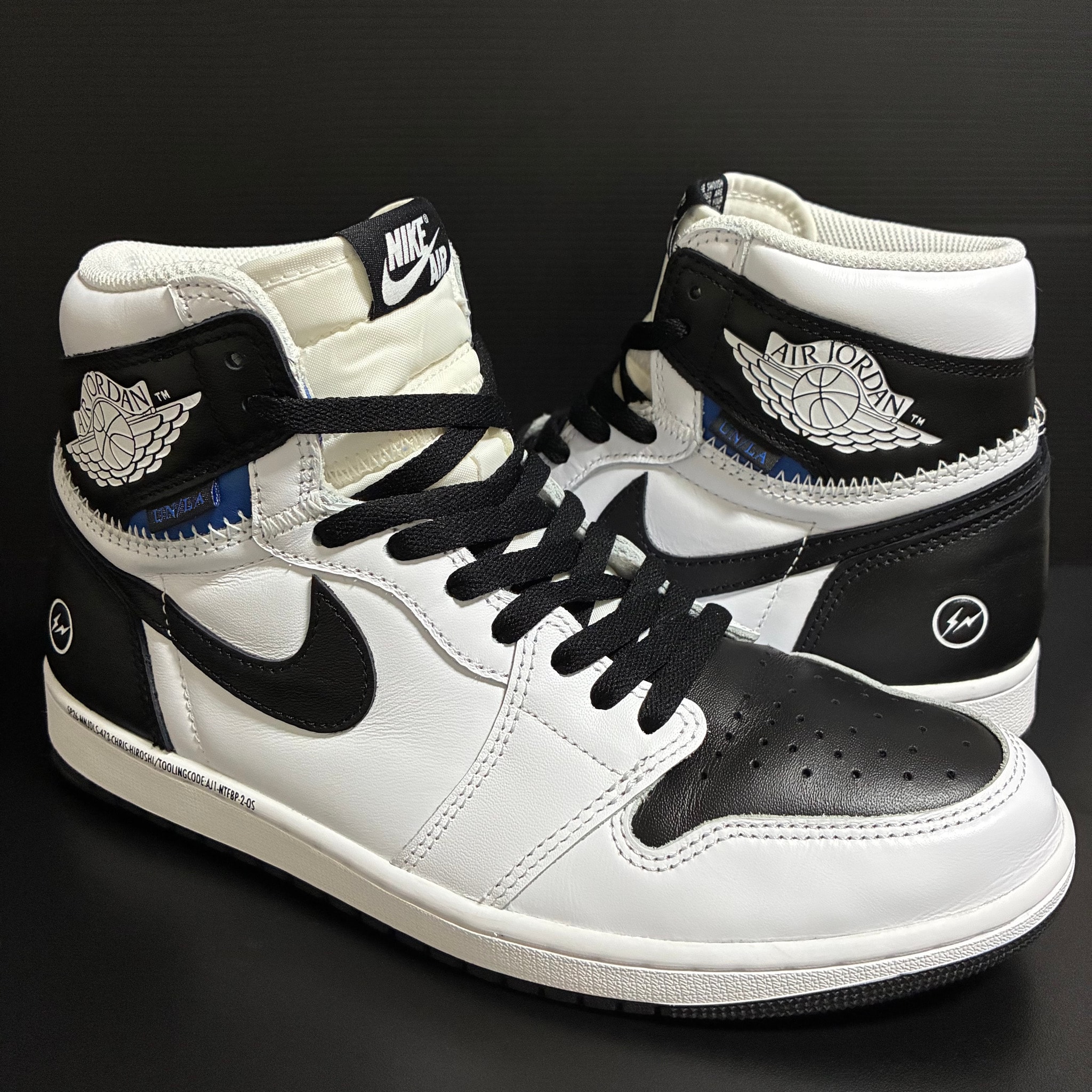 fragment design × UNION × Nike Air Jordan 1 Retro High OG "Black/White"