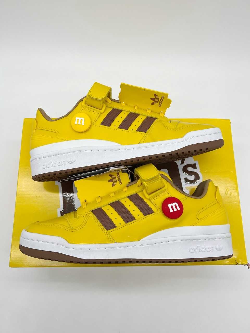 m&m's × adidas Forum Low "Yellow/Brown"