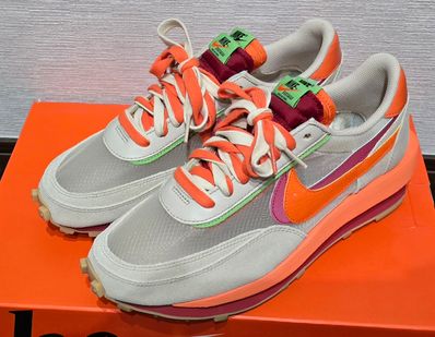 CLOT × Sacai × Nike LD Waffle "Orange Blaze"