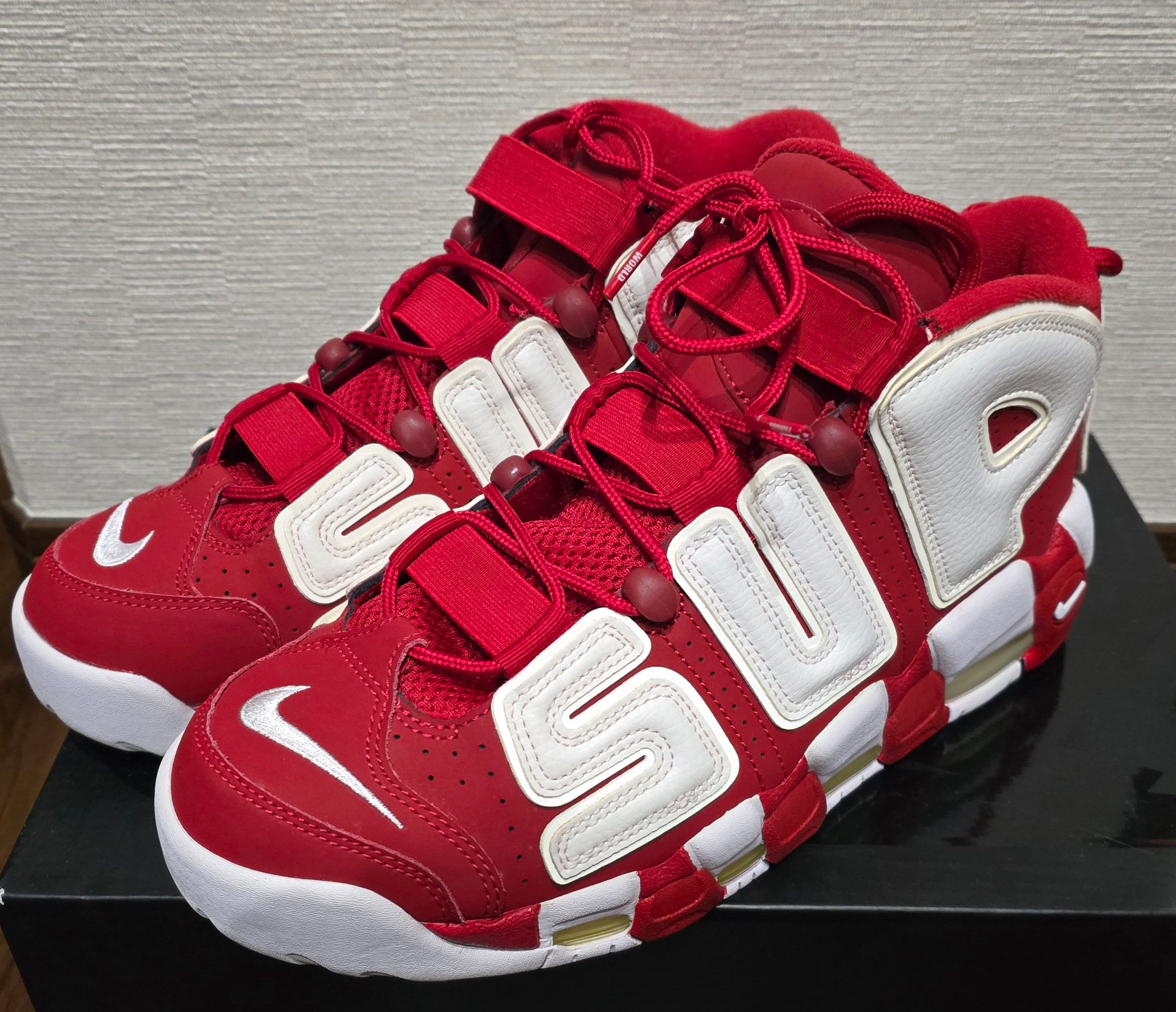 Supreme × Nike Air More Uptempo "White/Red"