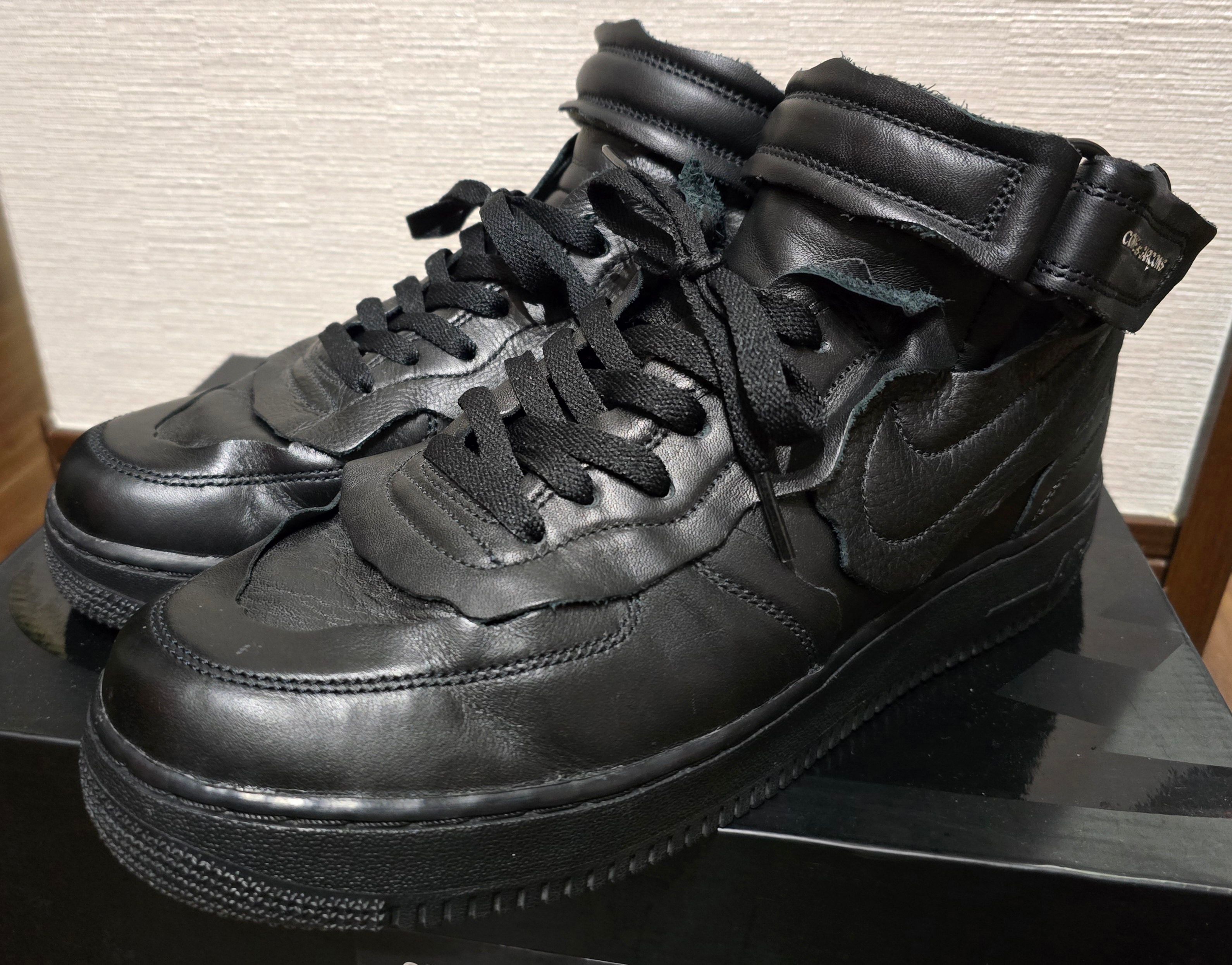 COMME des GARCONS × Nike Air Force 1 Mid "Black"
