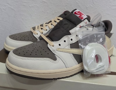 Travis Scott × Nike Air Jordan 1 Low OG SP "Reverse Mocha/Sail and Ridgerock"