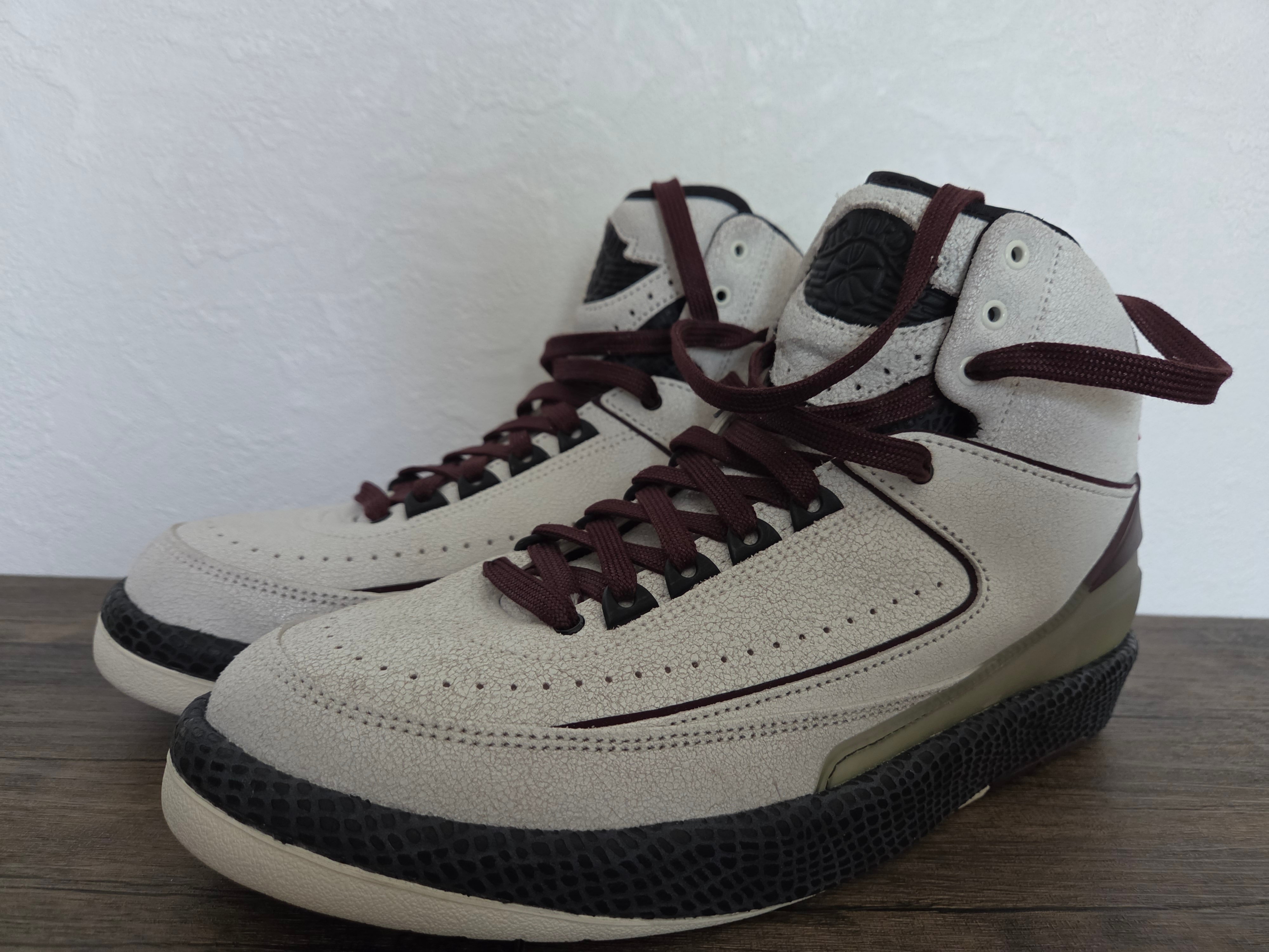 A Ma Maniere × Nike Air Jordan 2 "Airness/Sail and Burgundy"