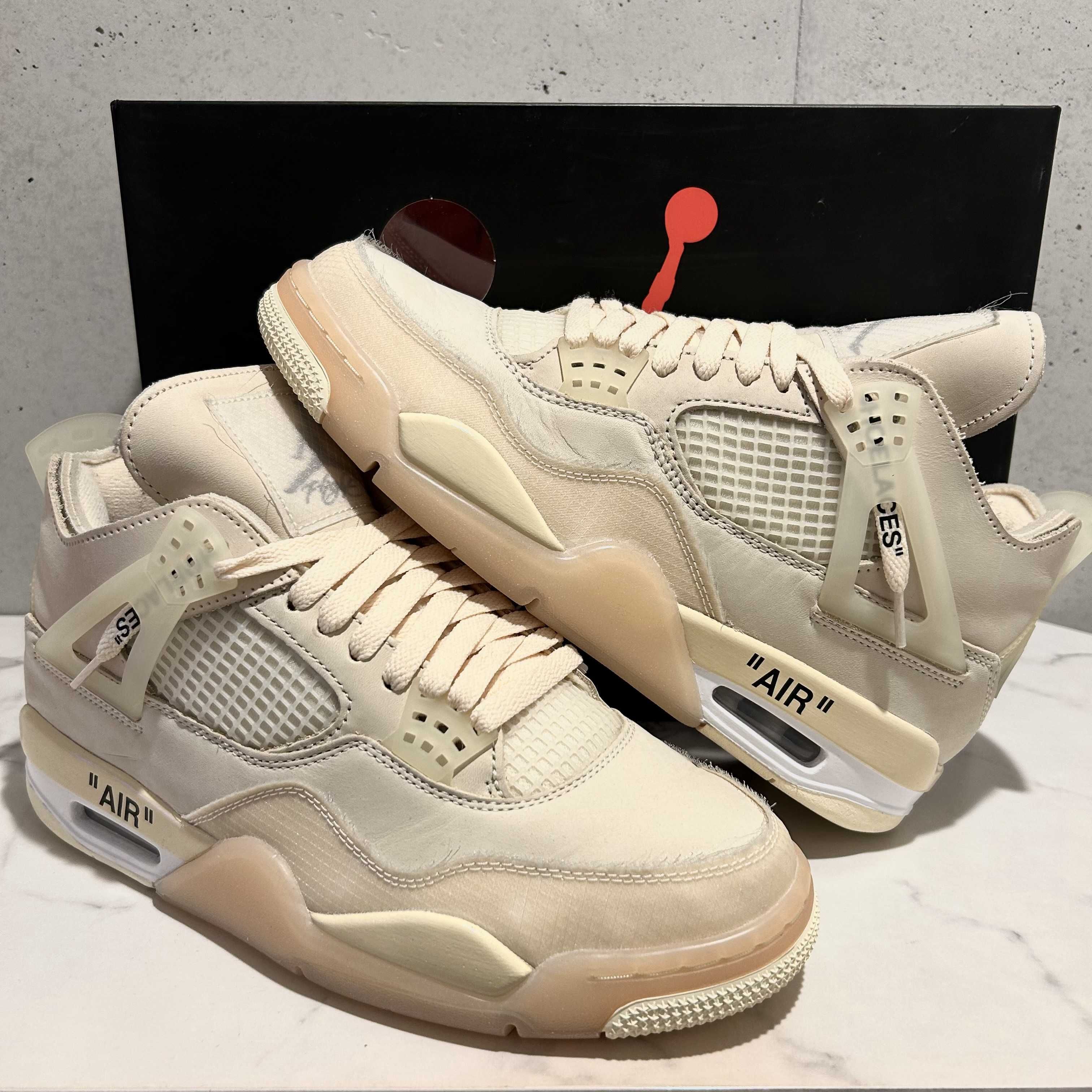 Off-White × Nike Women's Air Jordan 4 SP "Sail"