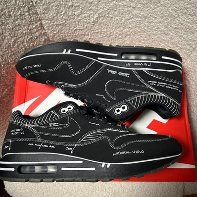 NIKE AIR MAX 1 TINKER SCHEMATIC BLACK