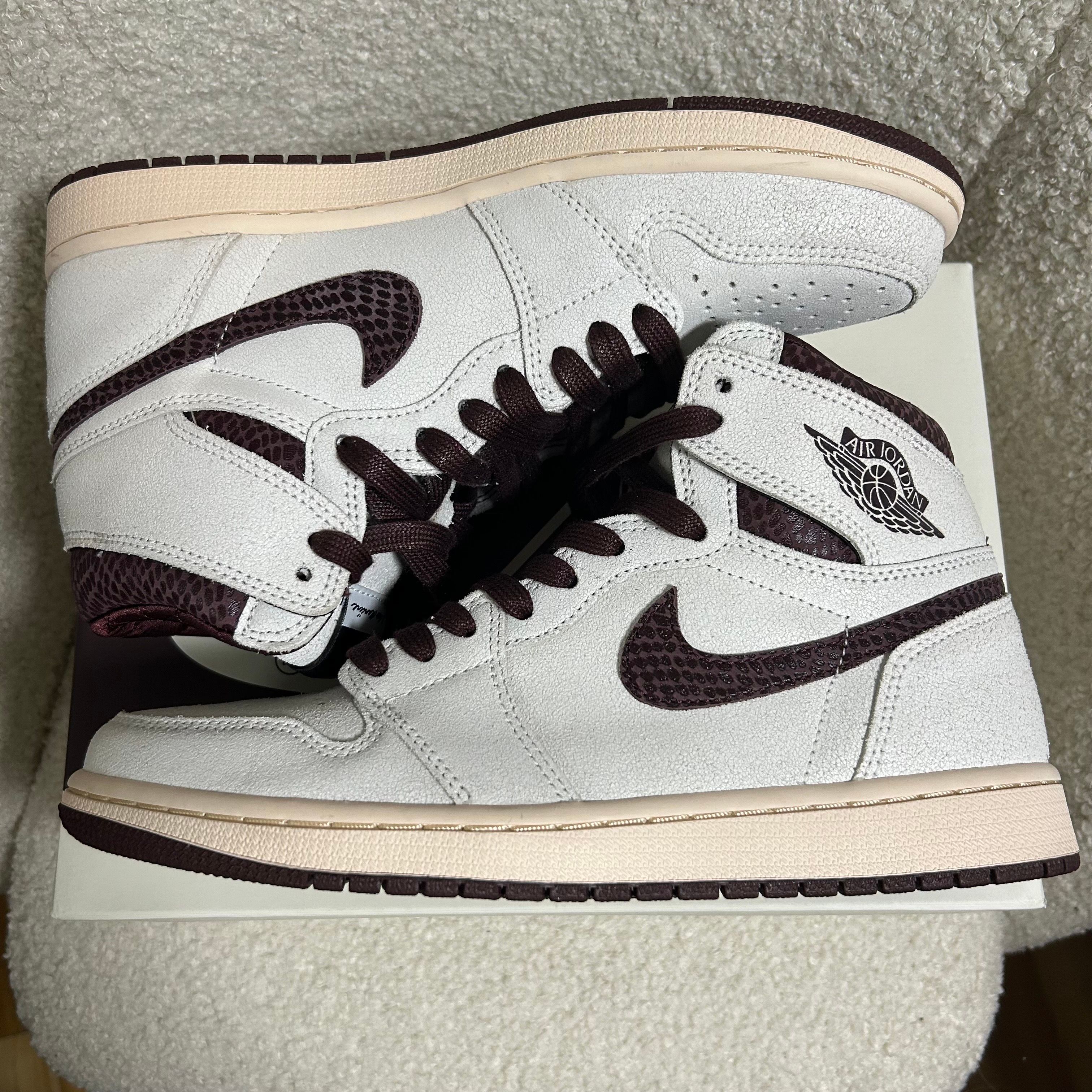 A Ma Maniere × Nike Air Jordan 1 Retro High OG "Sail and Burgundy"