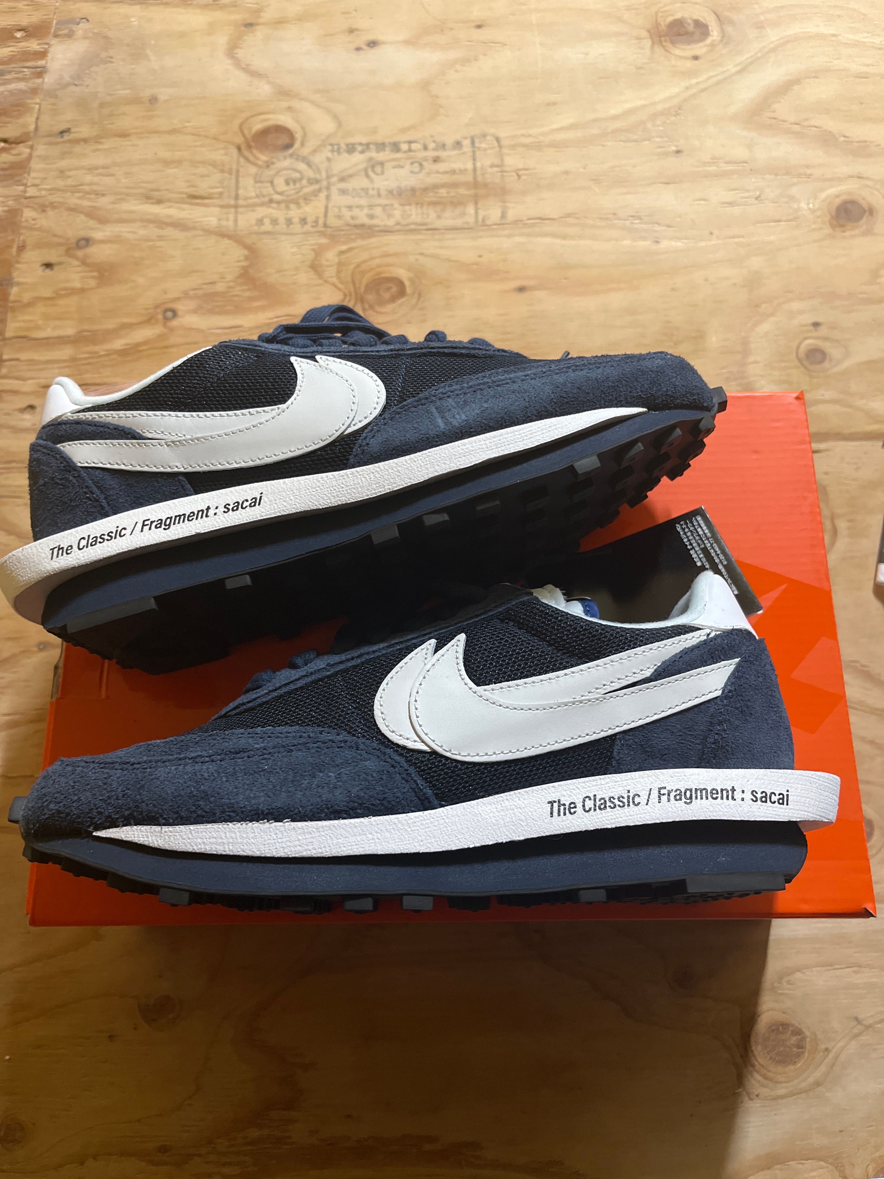 Fragment × sacai × Nike LD Waffle "Blackended Blue"