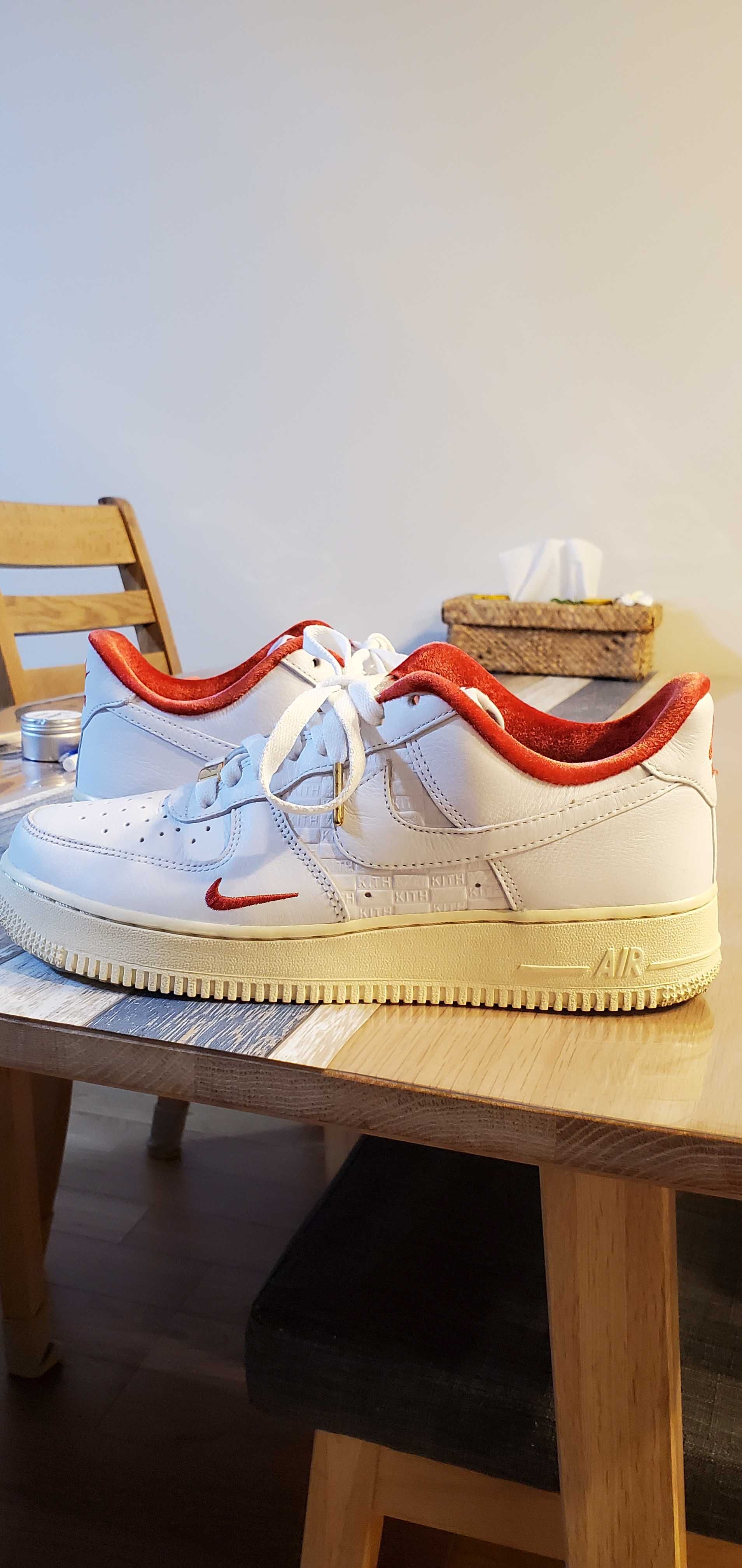 KITH × Nike Air Force 1 Low "White/Red"