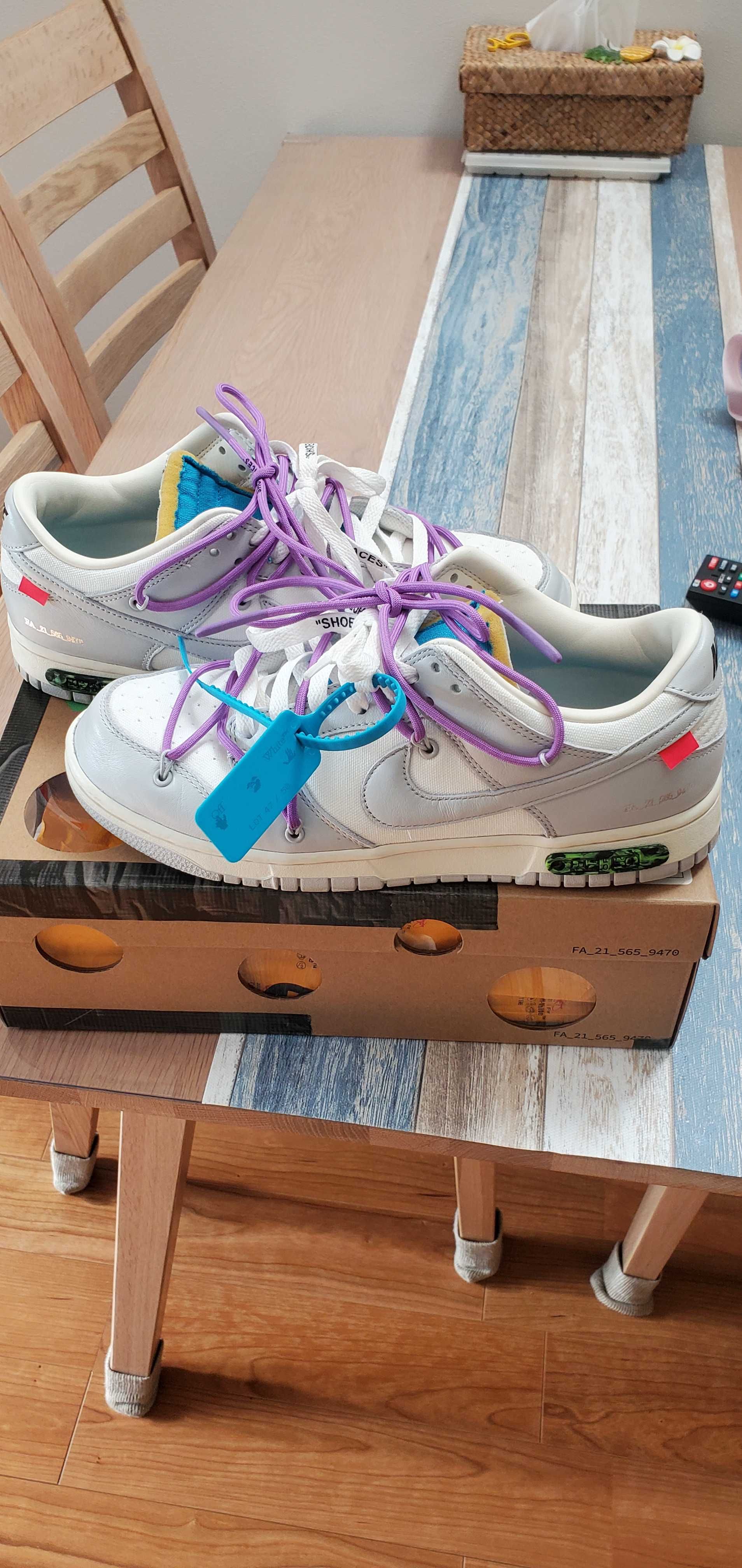 Off-White × Nike Dunk Low "Sail/Neutral Gray"