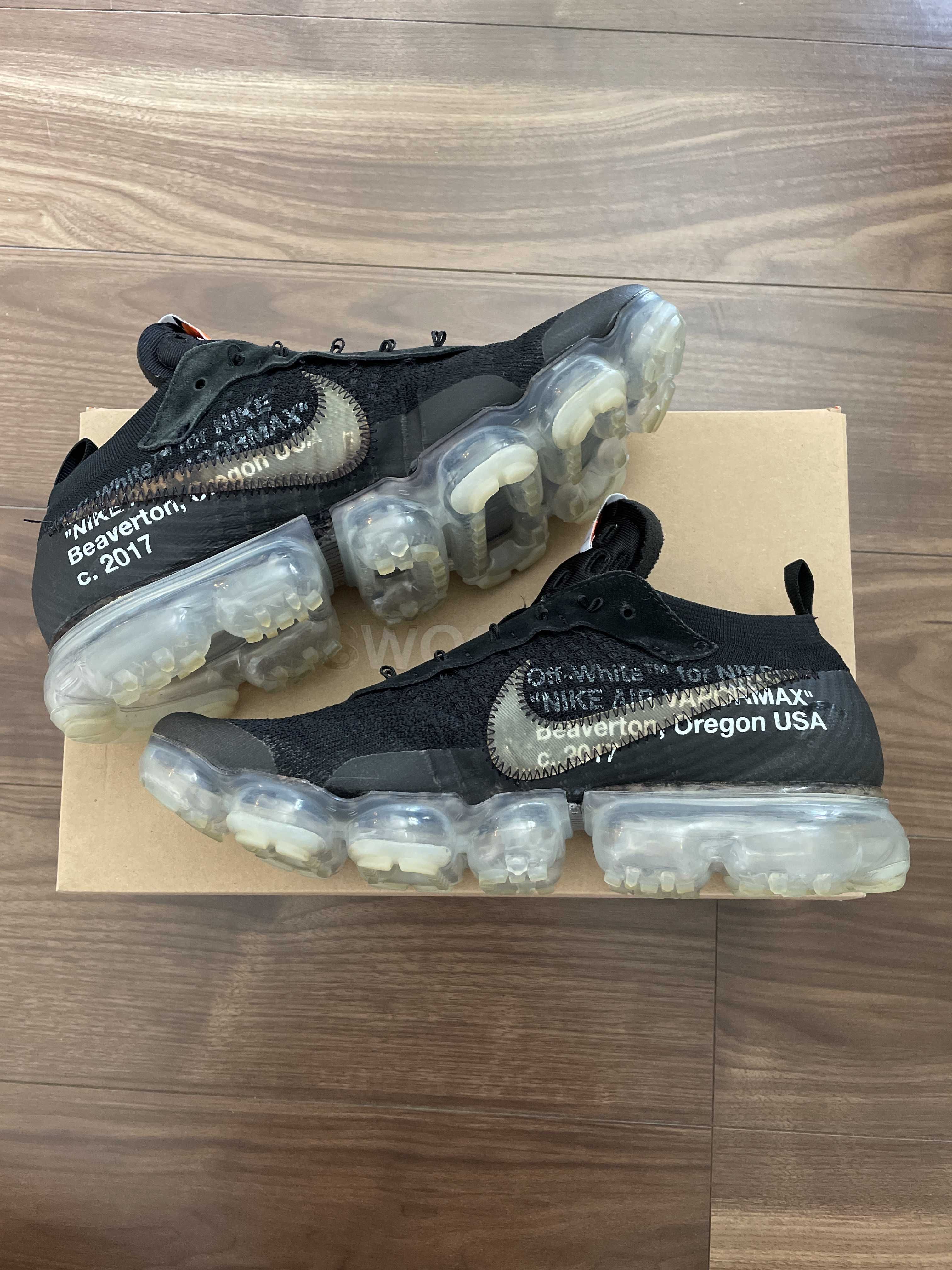 Off-White × Nike Air Vapormax "Black/Total Orange/Clear"