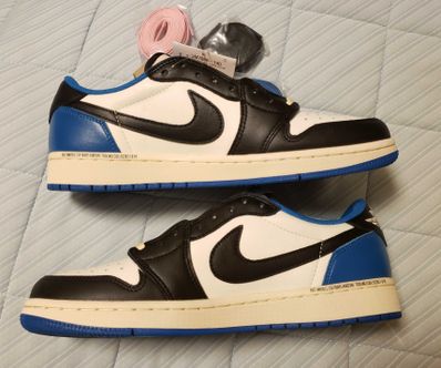 Travis Scott × fragment design × Nike Air Jordan 1 Low OG SP "Military Blue"