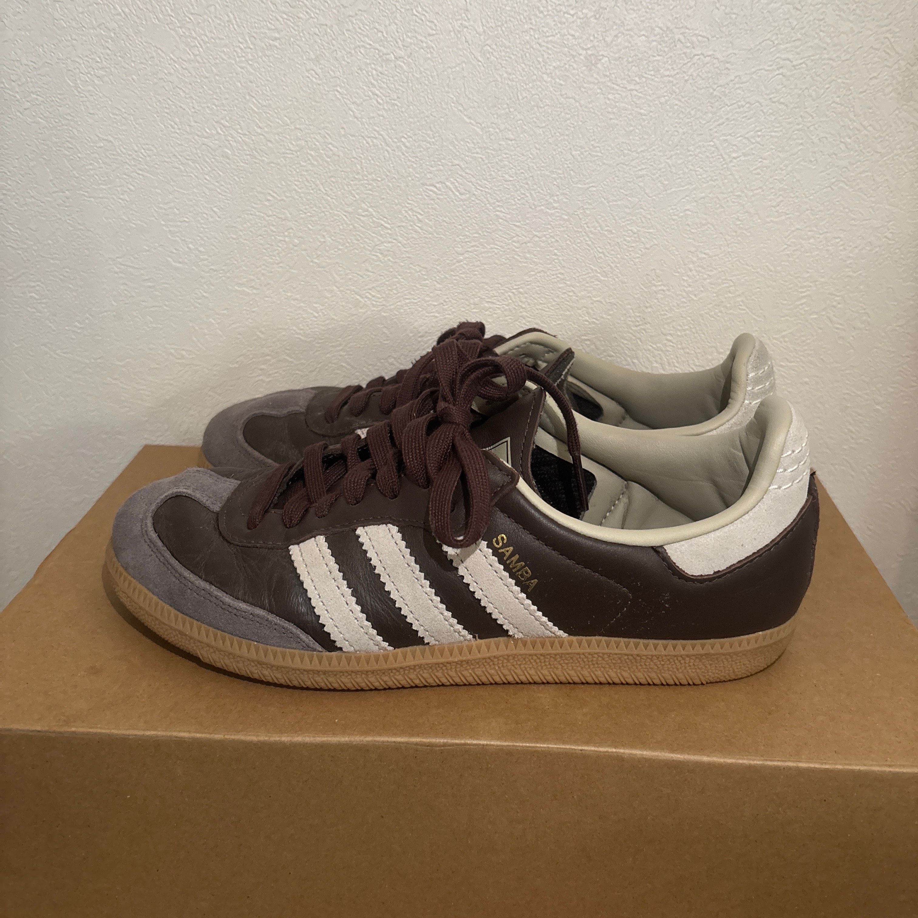 adidas Samba OG "Brown/Putty Grey/Gold Metallic"