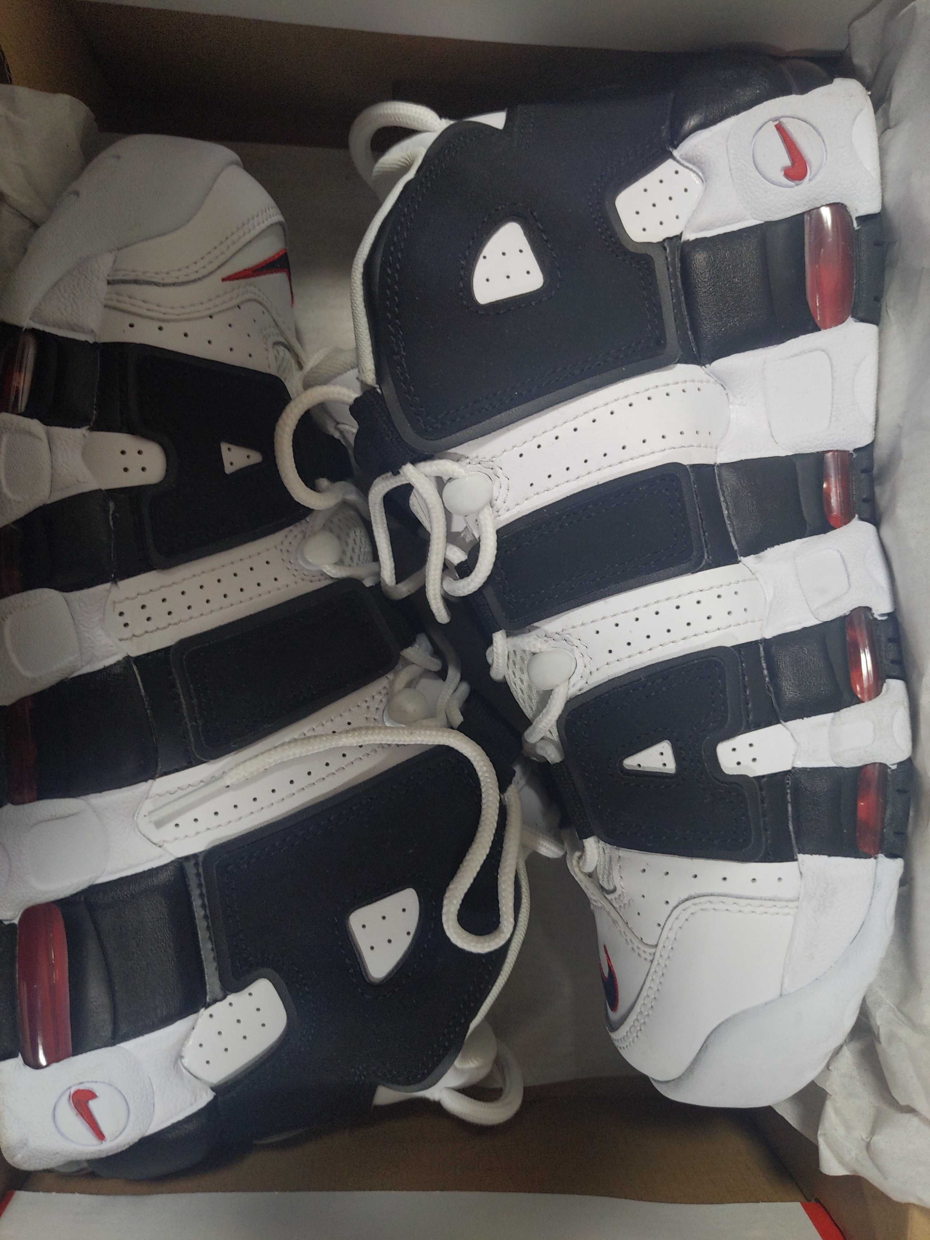 NIKE AIR MORE UPTEMPO "WHITE/BLACK/UNIVERSITY RED"(2020)