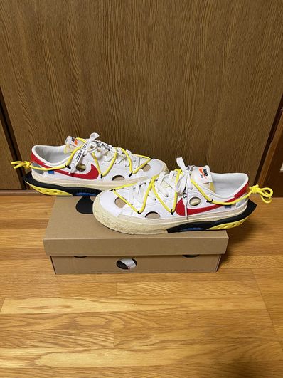 Off-White × Nike Blazer Low "White and University Red"