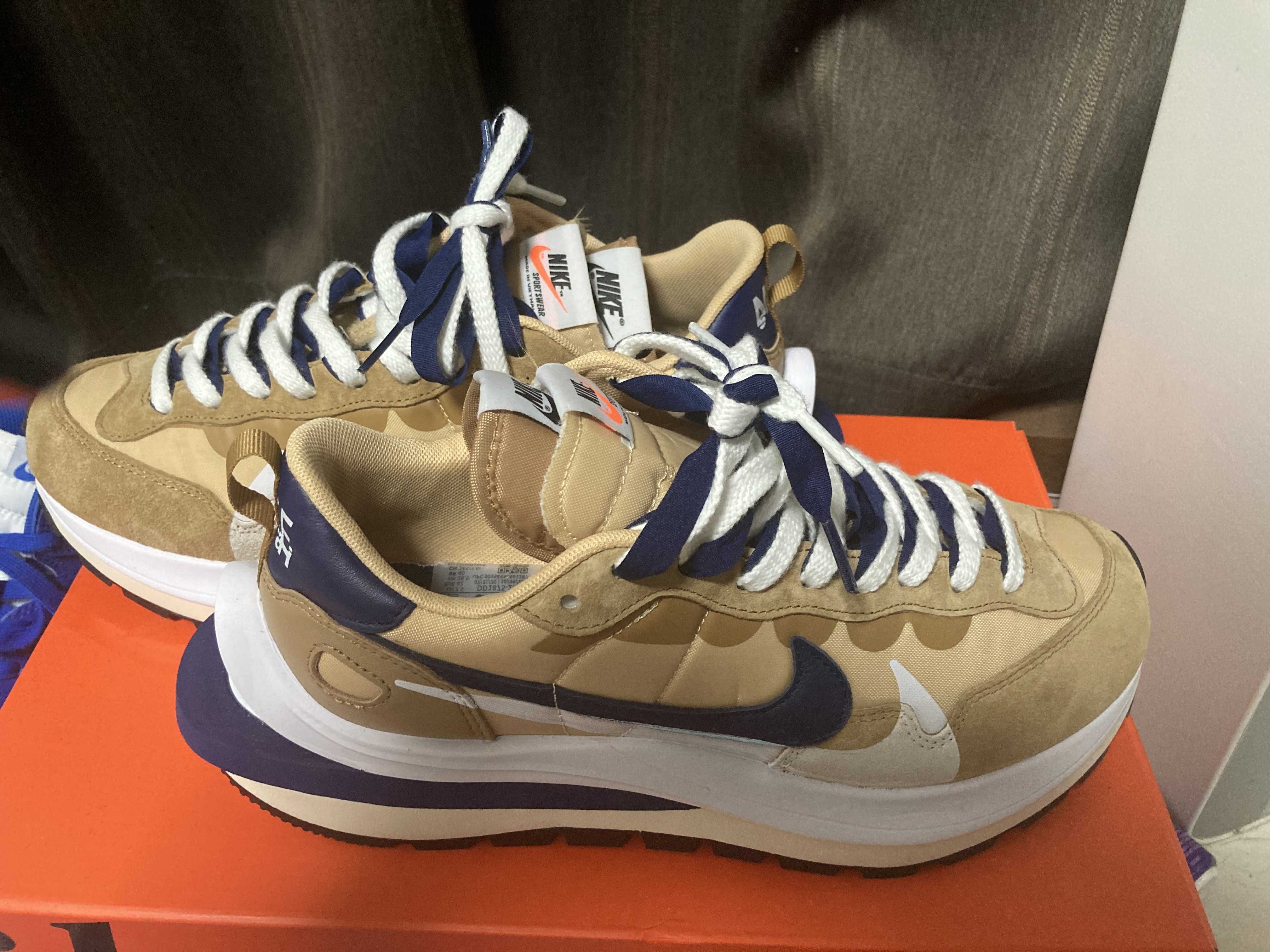 Sacai × Nike Vapor Waffle "Sesame And Blue Void"