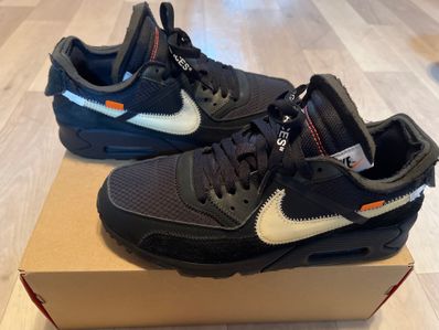 Off-White × Nike Air Max 90 "Black/Black-Cone-White"