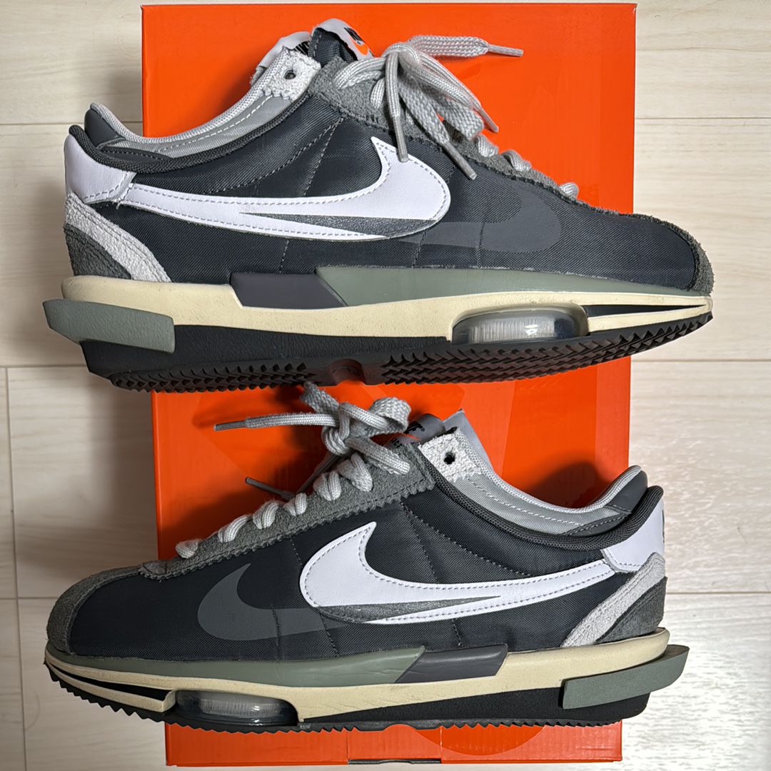 sacai × Nike Zoom Cortez "Iron Grey"