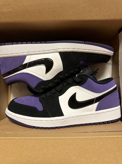 Nike Air Jordan 1 Retro Low "White/Black/Court Purple"