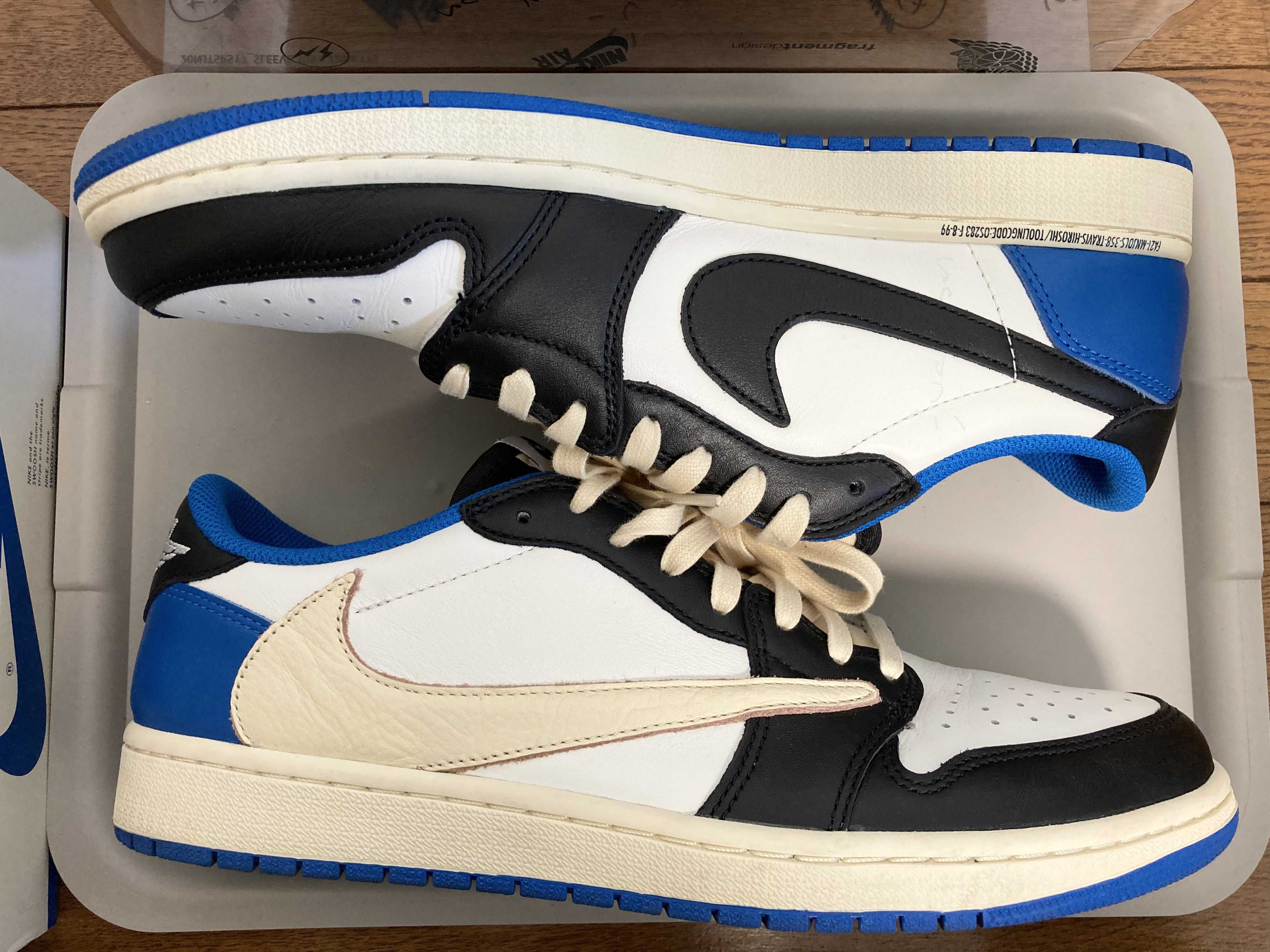 Travis Scott × fragment design × Nike Air Jordan 1 Low OG SP "Military Blue"