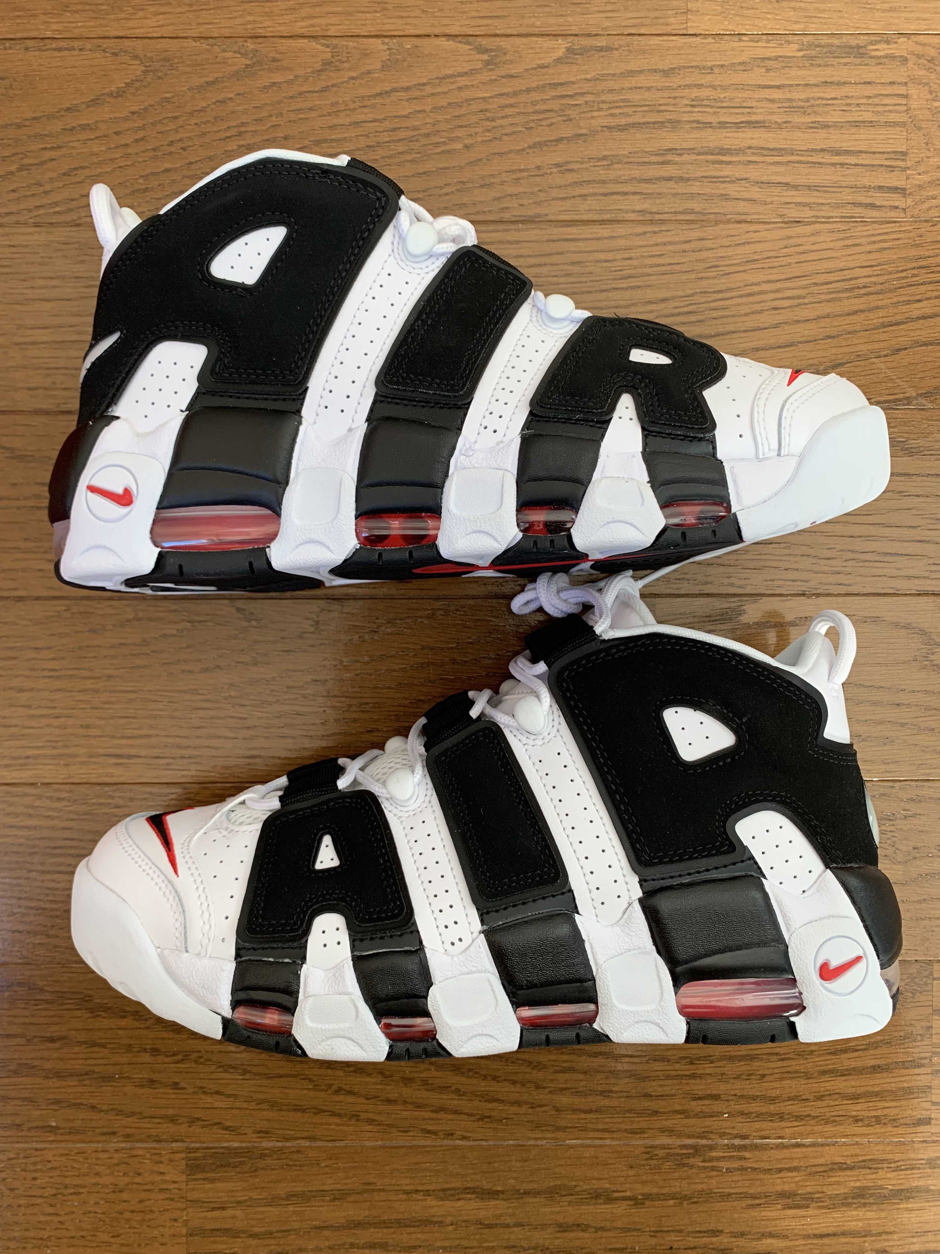 NIKE AIR MORE UPTEMPO "WHITE/BLACK/UNIVERSITY RED"(2020)