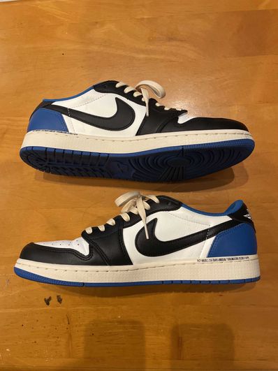 Travis Scott × fragment design × Nike Air Jordan 1 Low OG SP "Military Blue"