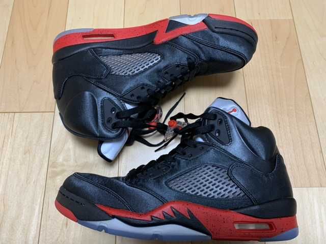 Air Jordan 5 Satin "Bred"