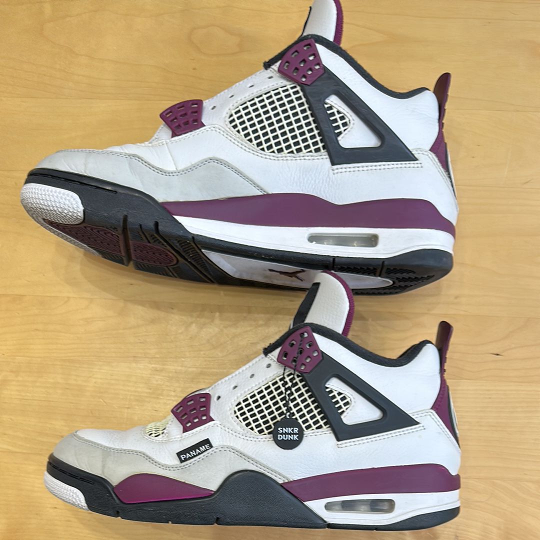 Paris Saint Germain ×Nike Air Jordan 4 Retro "White/Bordeaux/Neutral Gray"