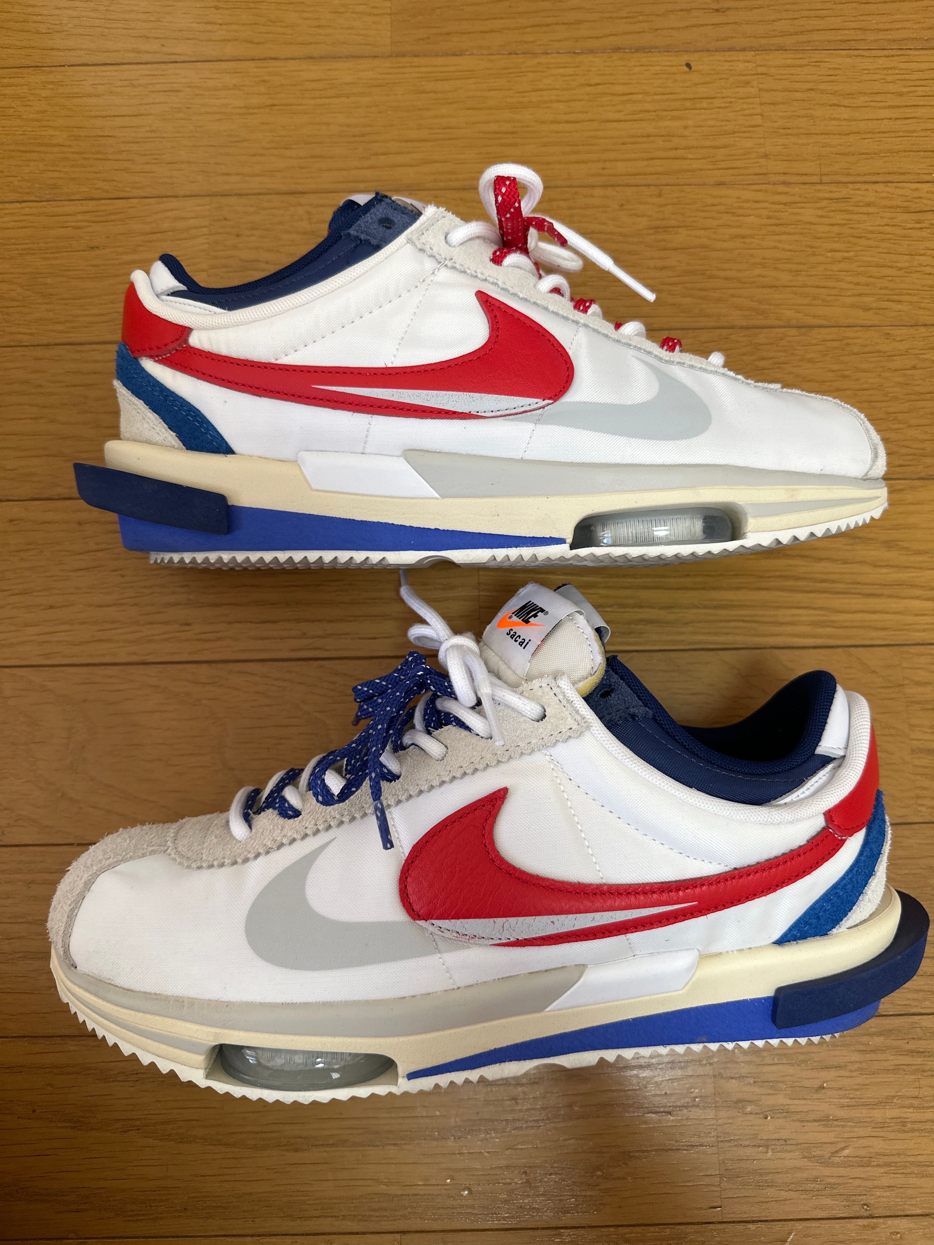 sacai × Nike Zoom Cortez "White and University Red"