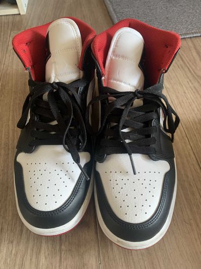 Nike Air Jordan 1 Mid "White/Gym Red Black"