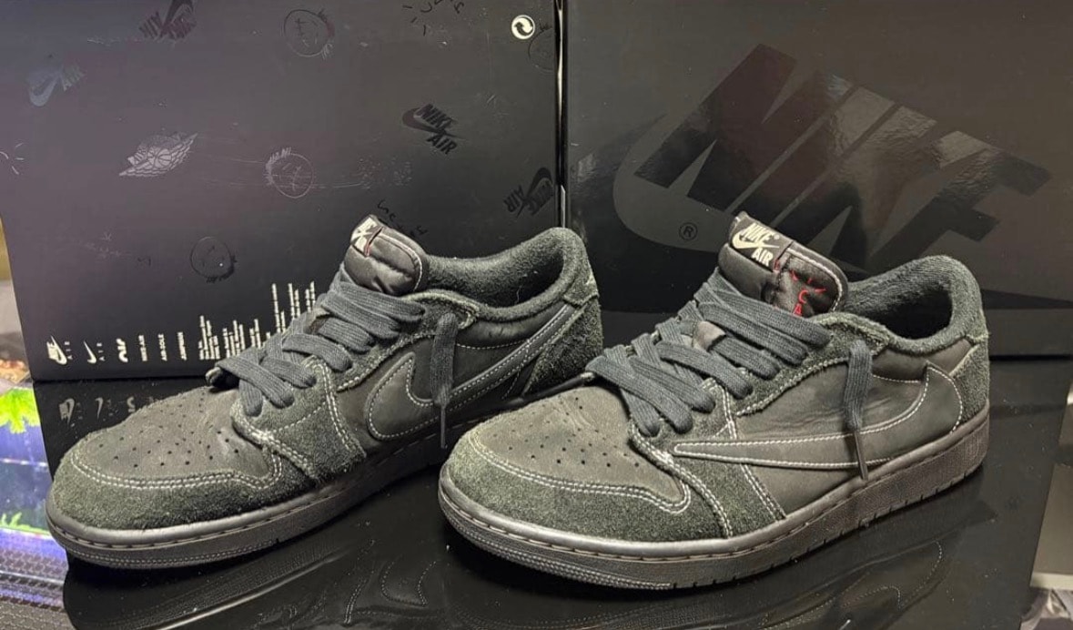 Travis Scott × Nike Air Jordan 1 Low OG SP "Black Phantom"