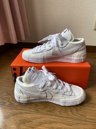 sacai × Nike Blazer Low "White Patent Leather"