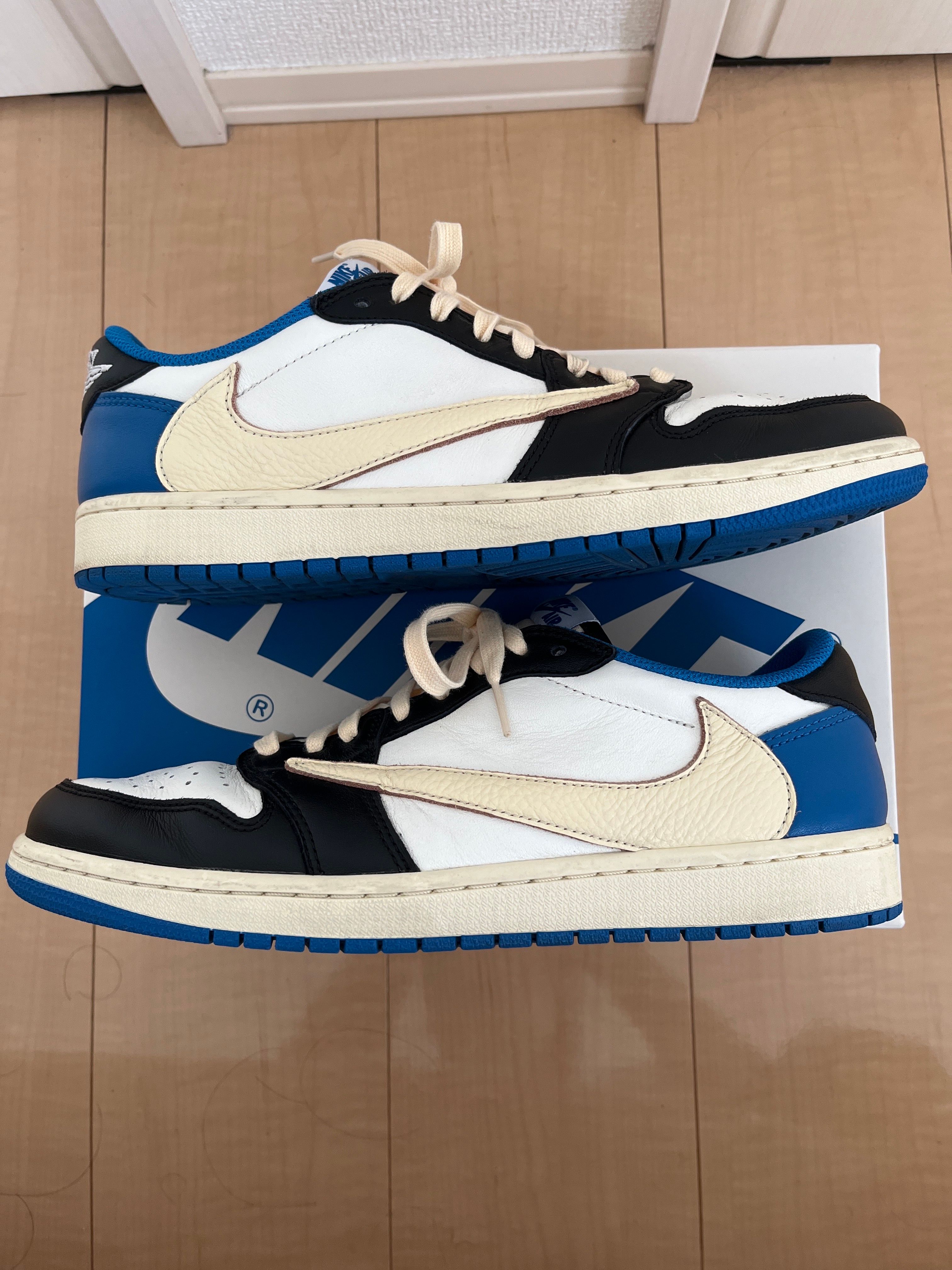 Travis Scott × fragment design × Nike Air Jordan 1 Low OG SP "Military Blue"